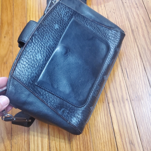 MCM Black Leather Crossbody Bag Womens - Picture 4 of 16
